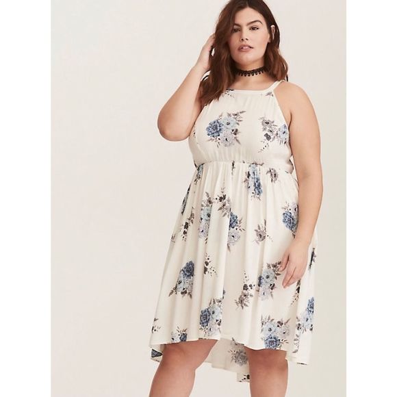 torrid blue floral dress